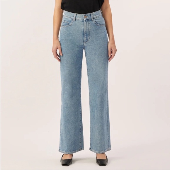 DL1961 Denim - DL1961 Hepburn High Rise Vintage Wide Leg Jeans Reef Light Wash Size 30